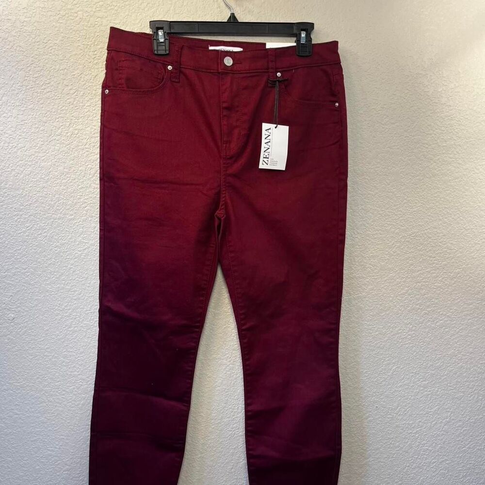 Zenana Women's Burgundy and Red Jeans